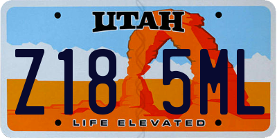 UT license plate Z185ML