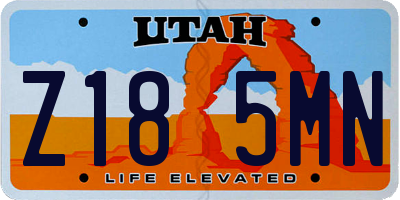 UT license plate Z185MN