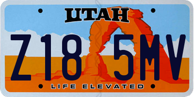 UT license plate Z185MV