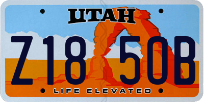 UT license plate Z185OB
