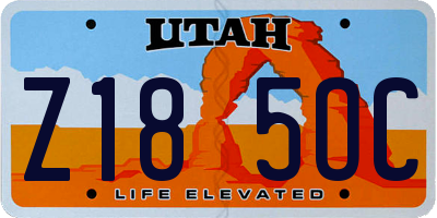 UT license plate Z185OC
