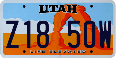 UT license plate Z185OW