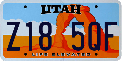 UT license plate Z185QF