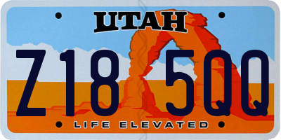 UT license plate Z185QQ