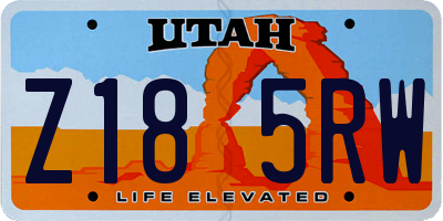 UT license plate Z185RW