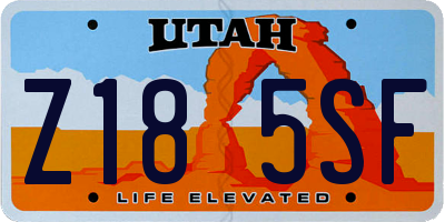 UT license plate Z185SF