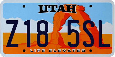 UT license plate Z185SL