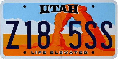 UT license plate Z185SS