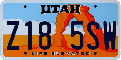 UT license plate Z185SW