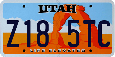 UT license plate Z185TC
