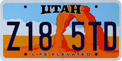 UT license plate Z185TD