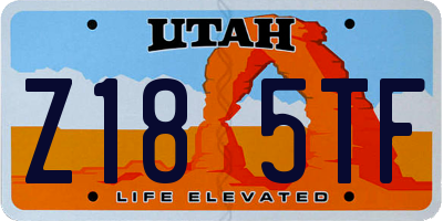 UT license plate Z185TF