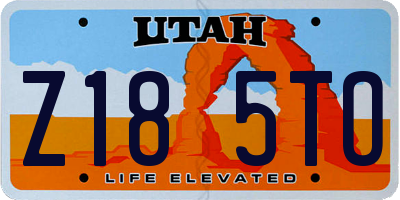 UT license plate Z185TO
