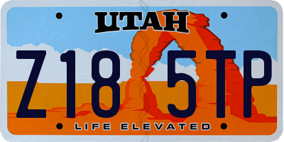 UT license plate Z185TP