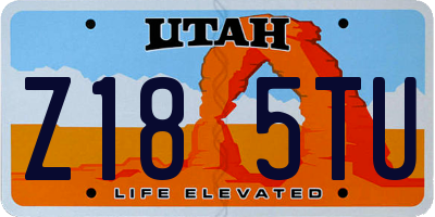 UT license plate Z185TU