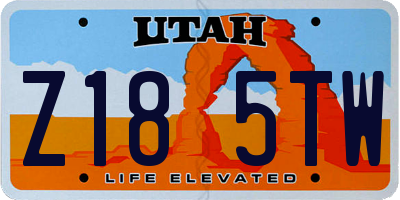 UT license plate Z185TW