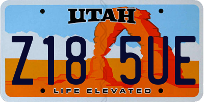 UT license plate Z185UE