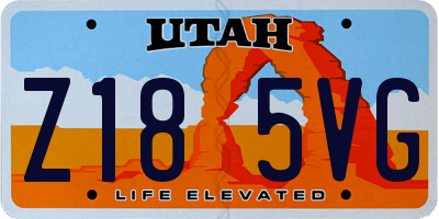 UT license plate Z185VG