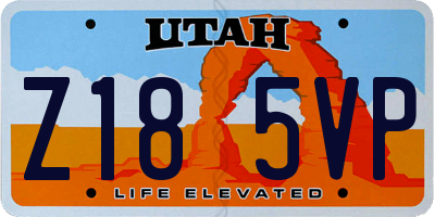UT license plate Z185VP