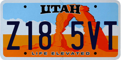 UT license plate Z185VT