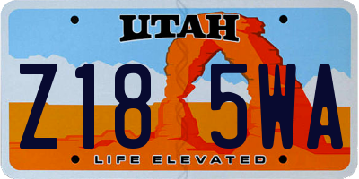 UT license plate Z185WA