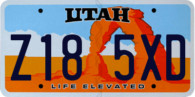 UT license plate Z185XD