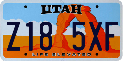 UT license plate Z185XF