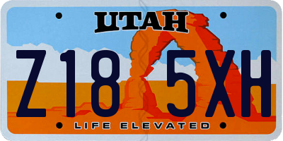UT license plate Z185XH