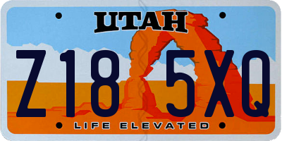 UT license plate Z185XQ
