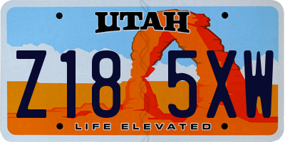 UT license plate Z185XW