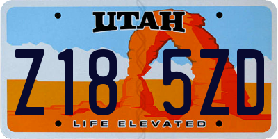 UT license plate Z185ZD