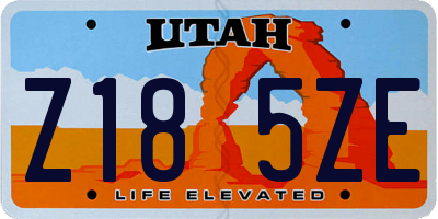 UT license plate Z185ZE