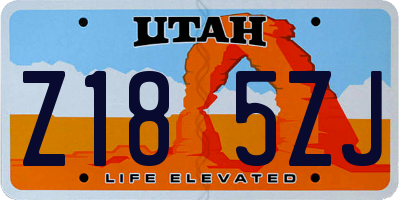 UT license plate Z185ZJ