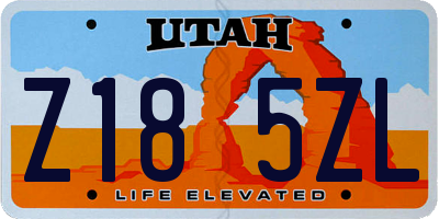 UT license plate Z185ZL