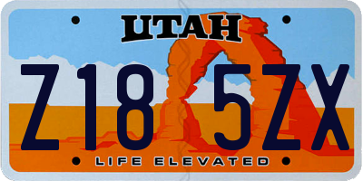 UT license plate Z185ZX