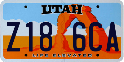 UT license plate Z186CA
