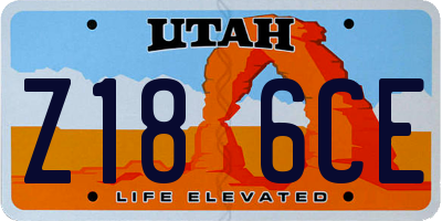 UT license plate Z186CE