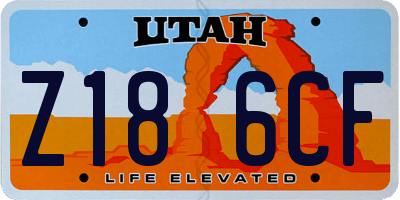 UT license plate Z186CF