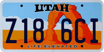 UT license plate Z186CI