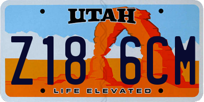 UT license plate Z186CM