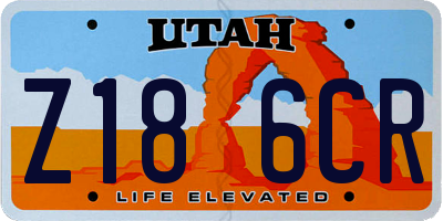 UT license plate Z186CR