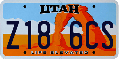 UT license plate Z186CS