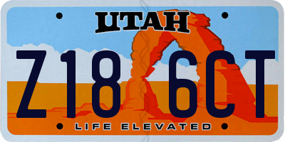 UT license plate Z186CT