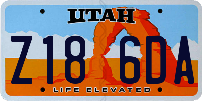 UT license plate Z186DA