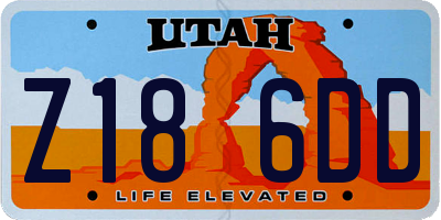 UT license plate Z186DD