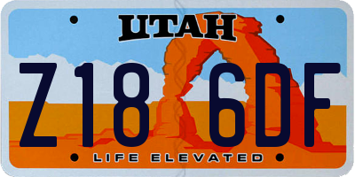 UT license plate Z186DF