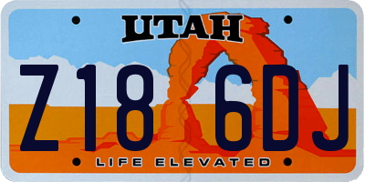 UT license plate Z186DJ