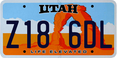 UT license plate Z186DL