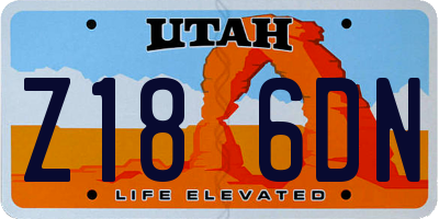 UT license plate Z186DN