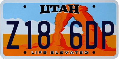 UT license plate Z186DP